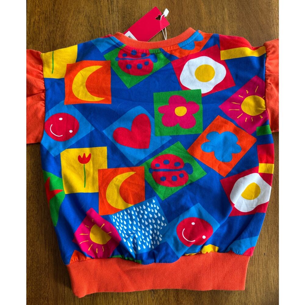 NWT Agatha Ruiz de la Prada Kids Icons Sweatshirt Size 6 Multicolor Graphic